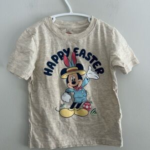 Disney 3t Beige Happy Easter Mickey graphic short sleeve T-Shirt